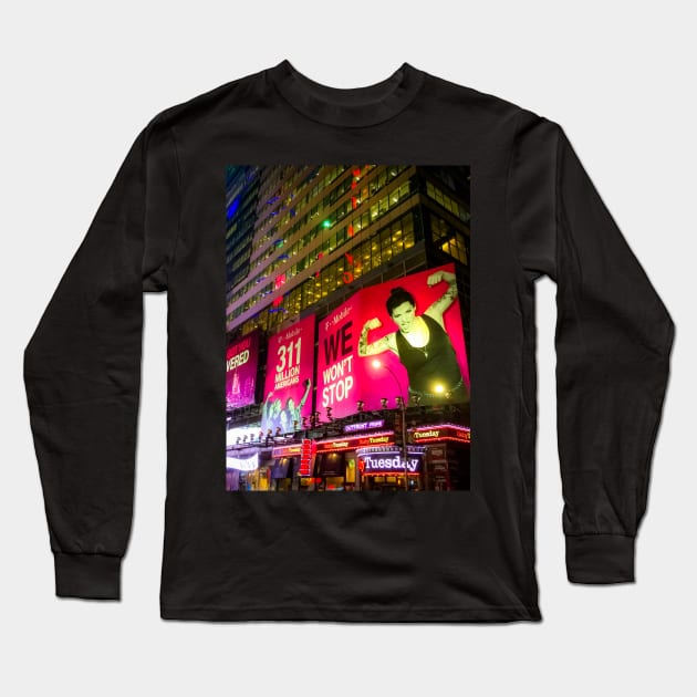 Times Square, Manhattan, New York City Long Sleeve T-Shirt by eleonoraingrid